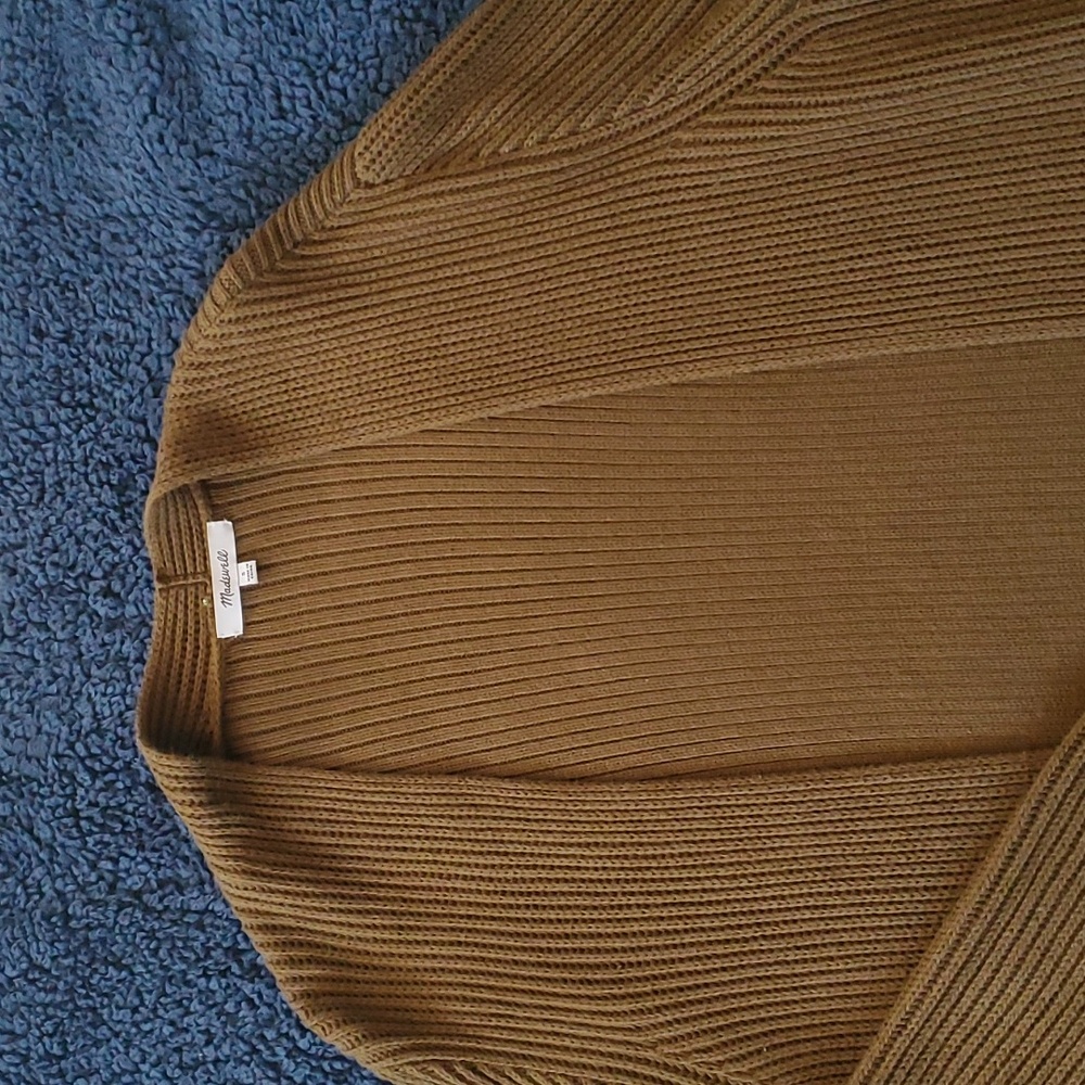Olive green, Madewell sweater, size small.
